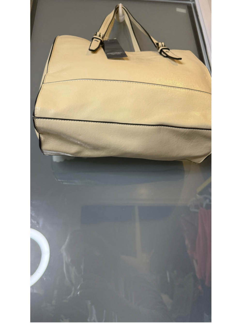 Mondani Tote Bag One Size Beige and Black - Picture 4 of 9